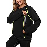 Bhome Nursing Shirts for Breastfeeding Loose Fit Zipper Long Sleeve Breast Feeding Sweatshirts with Side Pockets