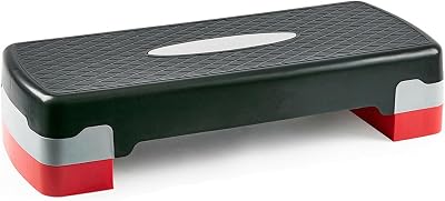 Denny Shop 2 Level Adjustable Aerobic Yoga Step Grey Striped 68.5x29cm