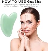 DEEINN Gua Sha Stone Massage Tool Jade Slimming Massager Green Heart Shape view 3