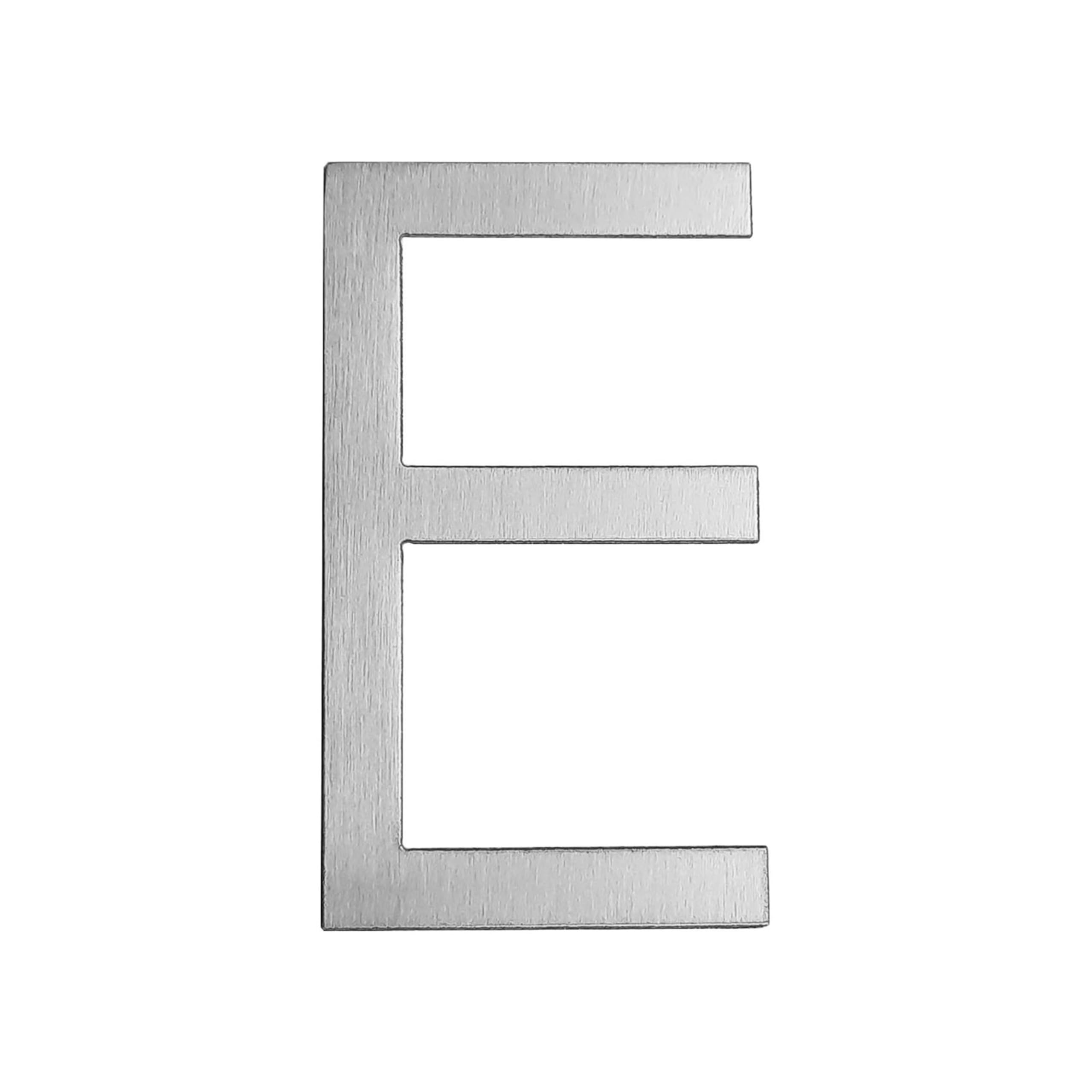 GUIZZO Creart - External Stainless Steel House Number Letter - E, 5.6 x 10 H cm - Signs/Letters - House Numbers, Handmade House Number Door Sign and Name Plate, Made in Italy
