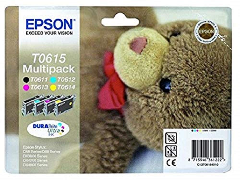 Epson C13T06154010 Inkjet Cartridge for DX3850 - Cyan/Magenta/Yellow/Black (Pack of 4)