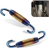 waswale Motorcycle Exhaust Muffler Spring, 40 mm-60 mm Extended Range Stainless Steel Spring Hooks Exhaust Reinforced Spring Hook, Universal for Riding Motorcycles, Scooters, ATVs (Multicolored Blue)