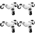 Timtin 4 Pcs Furniture Moving Dolly Set, 3 Wheel Steel Tri Dolly Heavy Duty Movers Mobile Rollers, Triangle Swivel Caster Easy Moving Tool for Home Furniture, Appliance, 6 Inch, 200 lbs Capacity