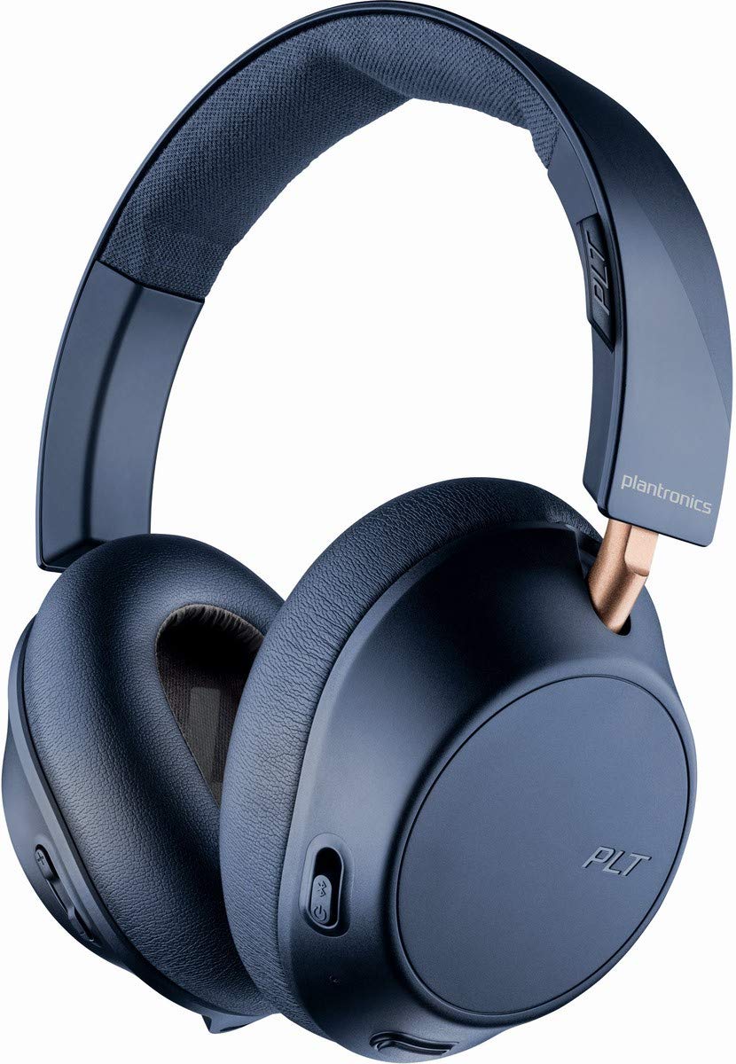 Plantronics BACKBEAT GO 810 Bluetooth-over head Headphones, Memory Foam, Over-Ear, Navy-Blue