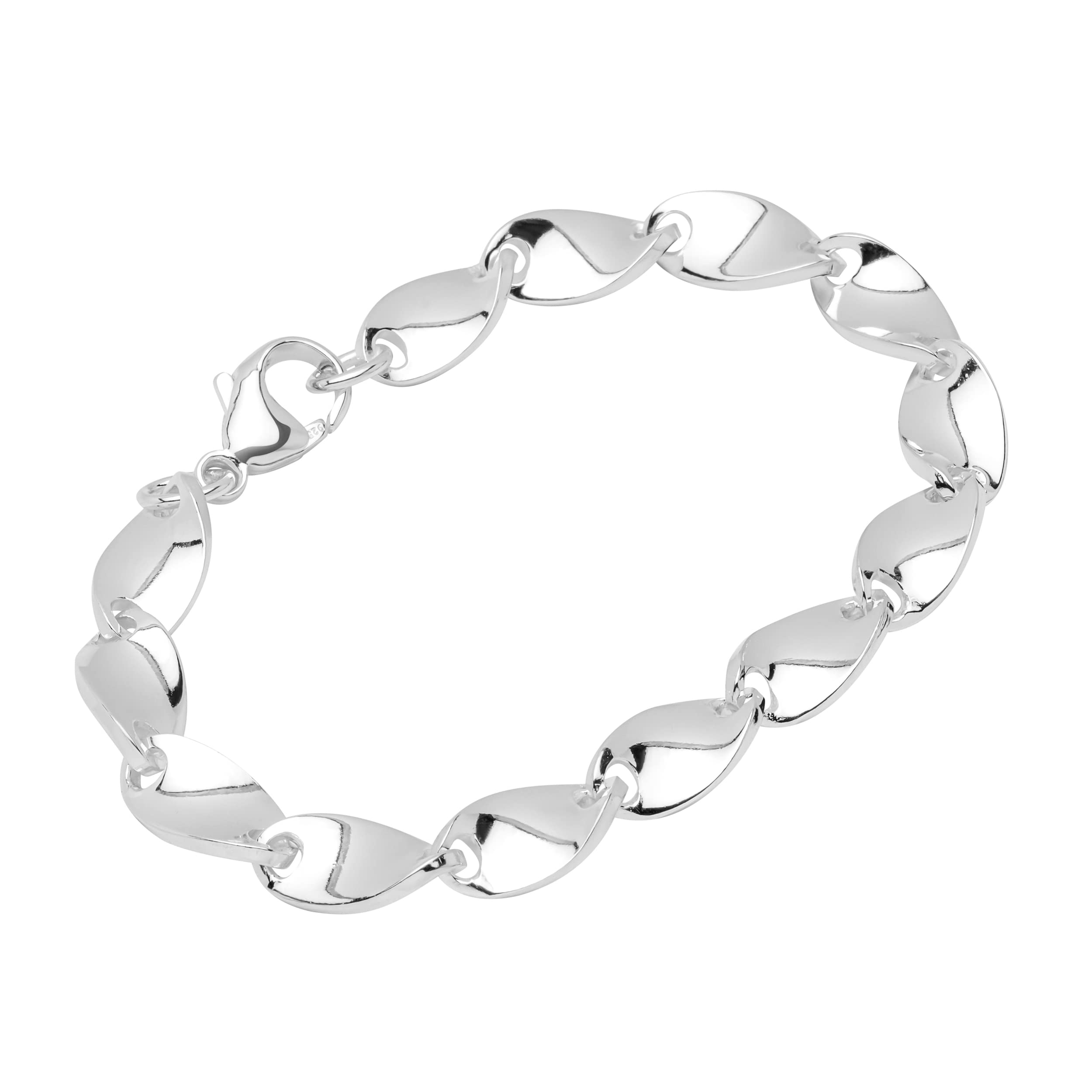 NKlaus designer bracelet in 925 sterling silver 19,5cm anchorchain necklace for ladies 13245
