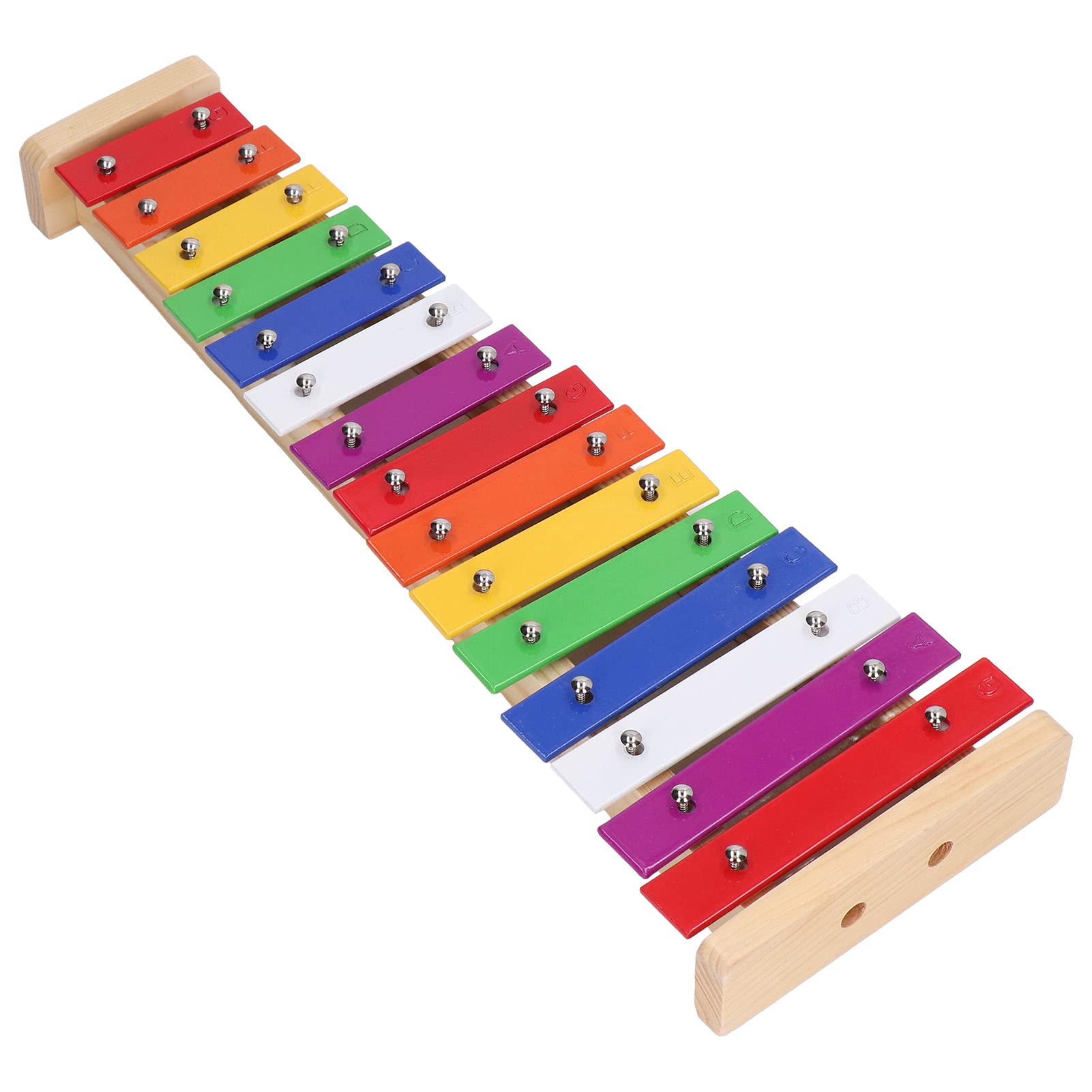 VBESTLIFE Xylophone, 15 Notes, Multicolor, Educational Glockenspiel with 2 Mallets for Kids
