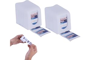 MILOCHIC Postage Stamp Dispenser for Roll of 100 Stamps,Stamp Roll Holder for US Forever Stamps,Stamps Dispenser for Desk Table Organizer Home Office Supplies
