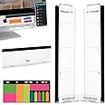 Monitor Memo Boards for Computer, Set of 3 (Left & Right & Bottom) Multifunction Acrylic Screen Message Reminder Pad Side Panels Phone Holder - Utility Organizer for Office Desktop, with Sticky Notes