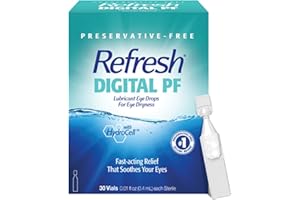 Refresh Digital PF Lubricant Eye Drops, Preservative-Free, 0.01 Fl Oz Single-Use Containers, 30 Count (Pack of 1)