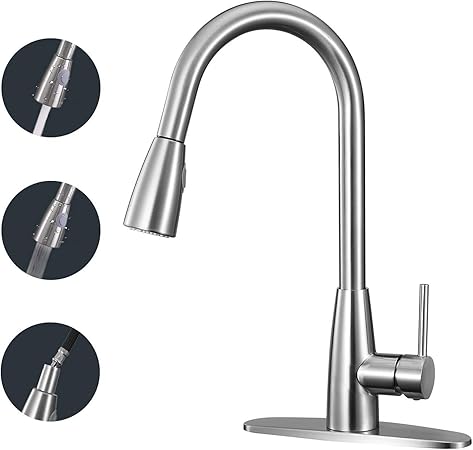 Anza Kitchen Faucet Single Handle High Arc Faucet With Pull Down