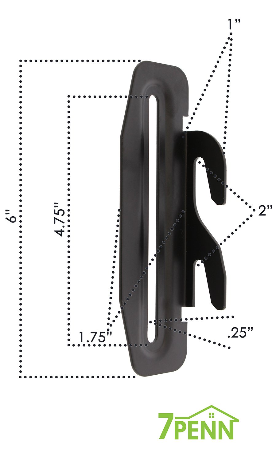 7Penn Bed Frame Conversion Brackets Kit BoltOn to HookOn Headboard