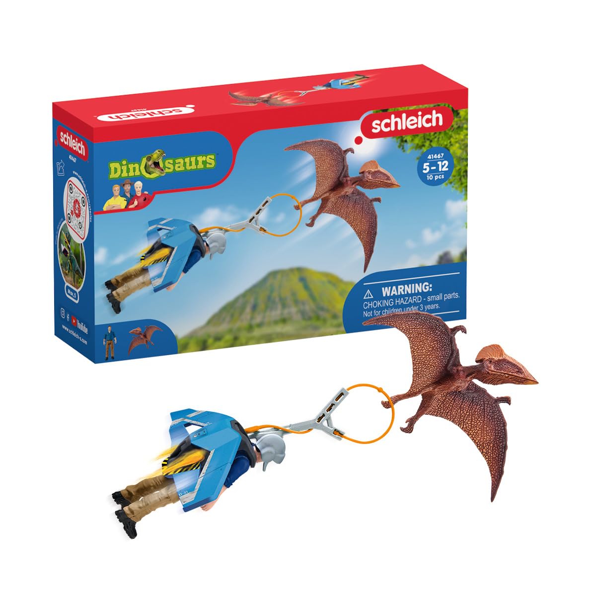 SCHLEICH 41467n Jetpack Chase Dinosaurs Toy Playset for children aged 4-12 Years