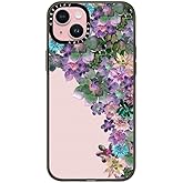 CASETiFY Compact iPhone 15 Plus Case [4 ft. 2X Military Grade Drop Protection/Slim/Lightweight] - My Succulent Garden - Clear Black