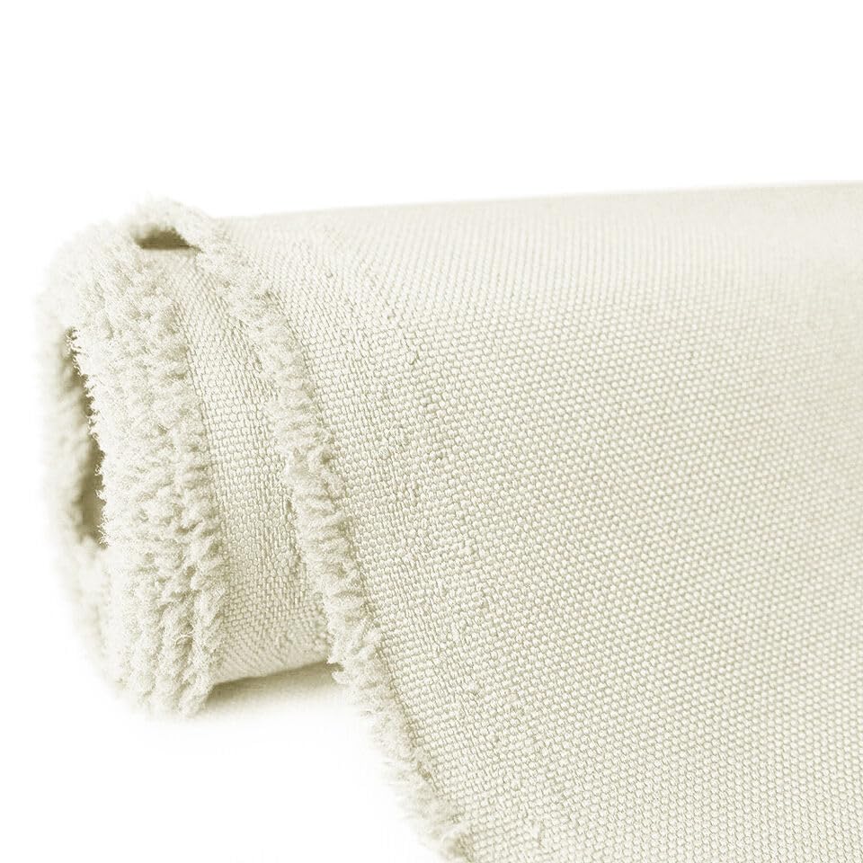 Heavy Duty Outdoor Marine Canvas Fabric 600 Denier Soft Silky not Affected by UV (Ivory)