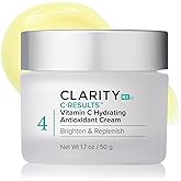 ClarityRx C-Results Vitamin C Hydrating Antioxidant Face Cream, Natural Plant-Based Anti-Aging Facial Moisturizer for Brighter Skin