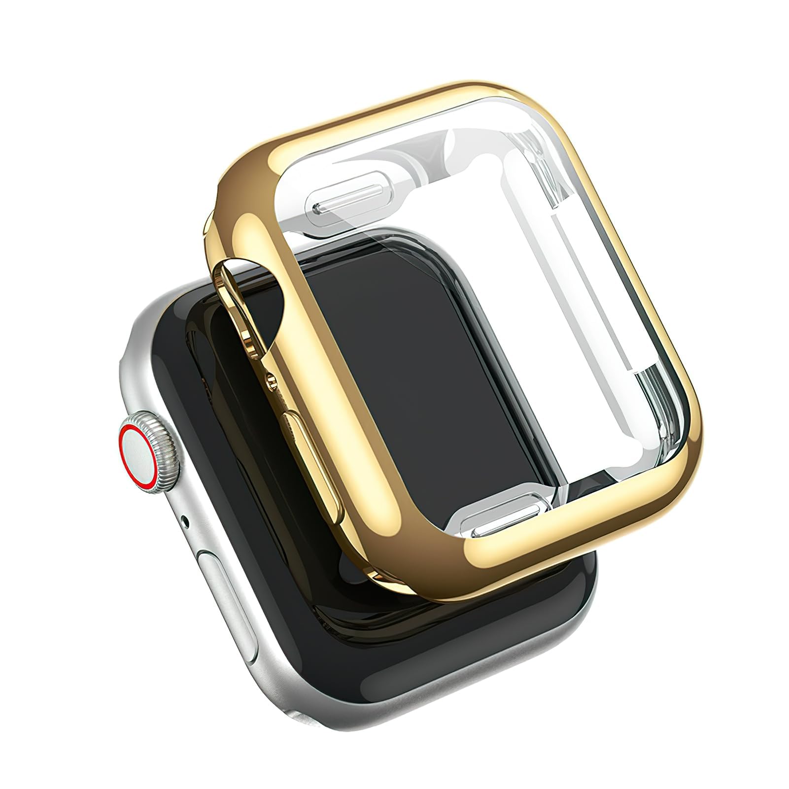 LANAFAY Iwatch Electroplated Glossy Soft TPU Watch Protector Protective Case