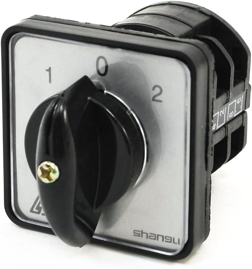 IIVVERR Rotary Cam 1-0-2 3 Position Changeover Combination Switch 4 Terminals (Rotary Cam 1-0-2 3 Position Switchover Combination Switch 4 Terminals