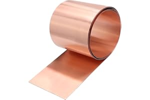 ELECTRAPICK Copper Flashing,26 Gauge(0.4mm) Thickness, 10in x 10ft, 99.95% Pure Copper Sheet Roll, Roofing Metal Flashing Roll for Contractors DIY Projects