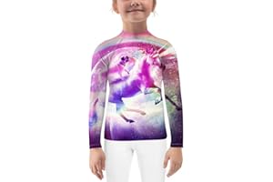 O2TEE Kids Long Sleeve Compression Rash Guard Unisex Youth Boys Girls Compression Top