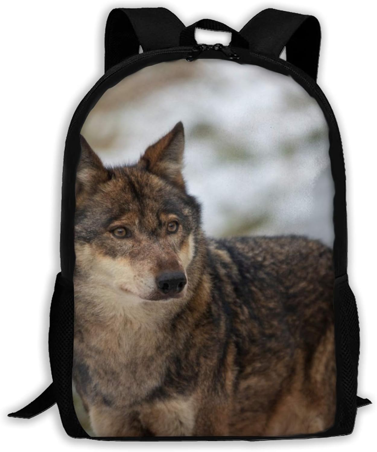 Wolf Close Up Nature Animal World Backpack for Men and