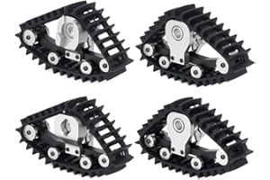 YSKMLOLP TRX4M Track Wheels Snow Tires,Snow Tires Sets Simulate Carload Tracks Wheel Sandmobile Conversion 4Pcs for 1/18 RC Crawler Car TRX-4M Accessory Parts (Silver)