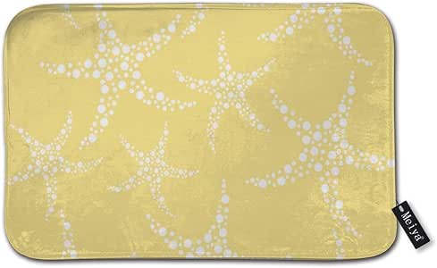 Alfombra de baño antideslizante de espuma de coral, diseño de estrellas