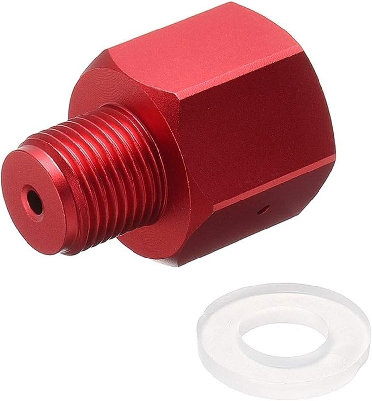 QCY AT Red Adapter Converts CO2 Tank to Standard 5/8-18 Male Female & W21.8 Fitting Fitting If you have