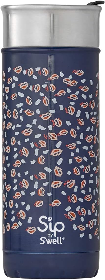 S'ip by S'well Stainless Steel Travel Mug - 16 Fl Oz - Smooch - Double-Layered Vacuum-Insulated Food and Drinks Cold and Hot - with No Condensation - BPA Free Water Bottle