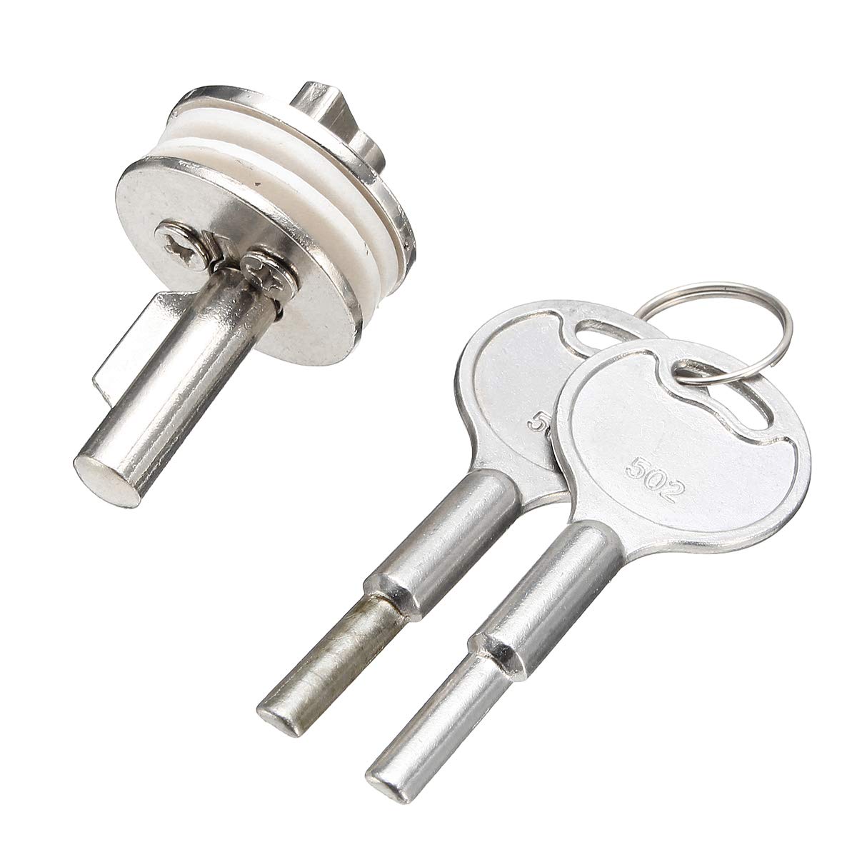 FEVERWORK Sliding Glass Cabinet Door Showcase Reptile Vivarium Terrarium Lock w/ 2 Keys