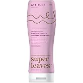 ATTITUDE Curly Hair Hair Conditioner, Wavy to Curly, 16 Fl Oz | Curl Definition &amp; Bounce &amp; Coconut Oil &amp; Type 2-3, Silky Soft, 97% Naturally Derived, Vegan, Rose &amp; White Flowers
