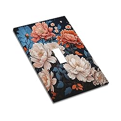 Xuejiaku Light Switch Cover Plate Red White Flowers