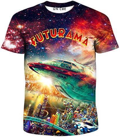 On Cue Apparel Futurama City Tee - All Over Print Graphic Rave Shirts