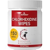 NOVEHA Pet Wipes - Formulated Pet Wipes - for Facial and Finger Folds, Underarms - 3" x 2" Size (150 Counts)