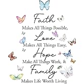 Inspirational Quotes Vinyl Wall Decal Stickers Faith Makes All Things Possible Love Makes All Things Easy Hope Make All Thing