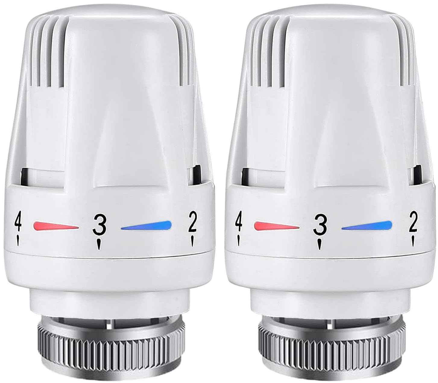 Litensh 2PCS Thermostatic Radiator Head, TRV M30x1.5 Radiator Thermostat Radiator Valve Replacement Head, Thermostatic Radiator Valve Heating System Temperature Control Heads for Home Office