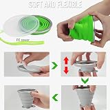 ddLUCK Silicone Foldable Cup 2 Pack BPA Free Collapsible Travel Mugs view 4