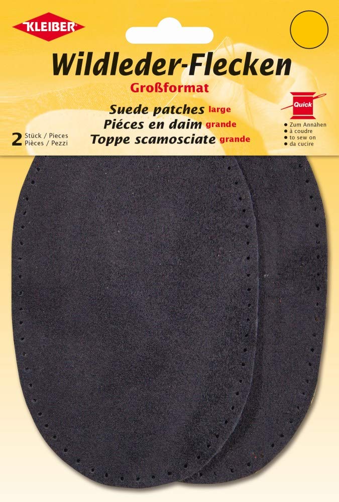Kleiber Large Suede Sew on Trouser/Arm Patches-Grey, 18 x 13 cm — image 1
