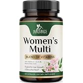 Multivitamin for Women - Complete Multi Vitamin with Vitamins A, C, D, E, B6, B12, Zinc, Calcium &amp; Magnesium, Womens Daily Multimineral Supplement for Hair Skin and Nails Health Support - 60 Capsules