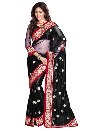 Net Saree (7151_Black)