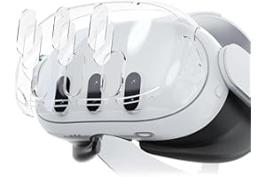 Aircawin Clear Case for Meta Quest 3 Case Clear,Slim Case for Meta Quest 3 Accessories with 2 Sets Camera Lens Glass Film,Lightwheigt Shockproof Front Cover for Oculus Quest 3 VR Headset-Clear