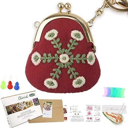 Amazon Co Jp クリスマスギフト 刺繍 小銭入れ 手作り キュート クロスステッチバッグ ペンダント ホットなティックトック Na2 5112 Kitchen Housewares