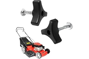 2 Sets Lawn Mower Handle Knobs Nut Bolt, Triangular Handle Fastening Screw Set Replacement for Most Lawnmower Handle Parts Ma