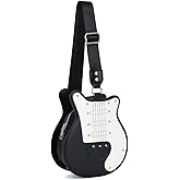 SUKUTU Guitar Shaped Shoulder Bag for Women Rivet Creative Crossbody Handbag Music Crossbody Tote