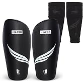 HIAARO Soccer Shin Guards for Kids Youth Adults, Shin Pads and Sleeves with Optimized Insert Pocket, Protective Soccer Equipment for Boys Girls Men Women