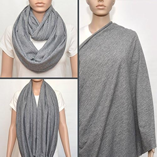 Gray nursing cover scarf, nursing cover, nursing scarf, infinity scarf, breastfeeding cover, nursing infinity scarf, Baby Shower Gift