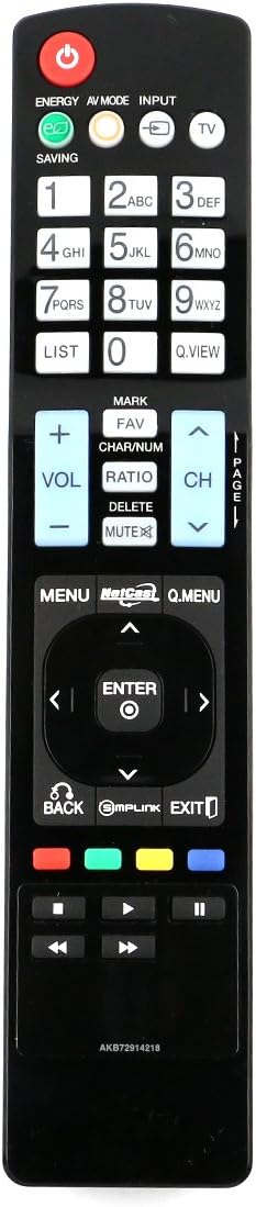 AKB72914218 Replacement Remote Control Fit for LG LCD LED Plasma TV 55LM6700 55LM8600 55LM9600 60PM6700 42LM6200 47LM8600UC 42LM6200UE 47LD650UA 42LE5500 60PK750-UA 42LS5650UD 47LE5400-UC