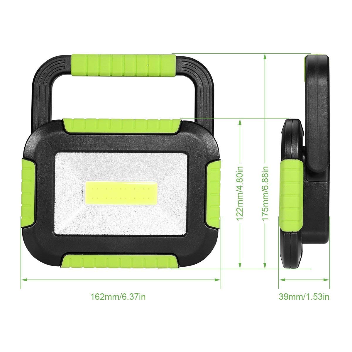 LE 10W Campinglampe, superhell 1000lm Wiederaufladbare Arbeitsleuchte mit 4400mAh Powerbank, Dimmbar Baustrahler mit 3 Lichtmodi, für Stromausfällen, Zelt, Camping, Notfall usw 5