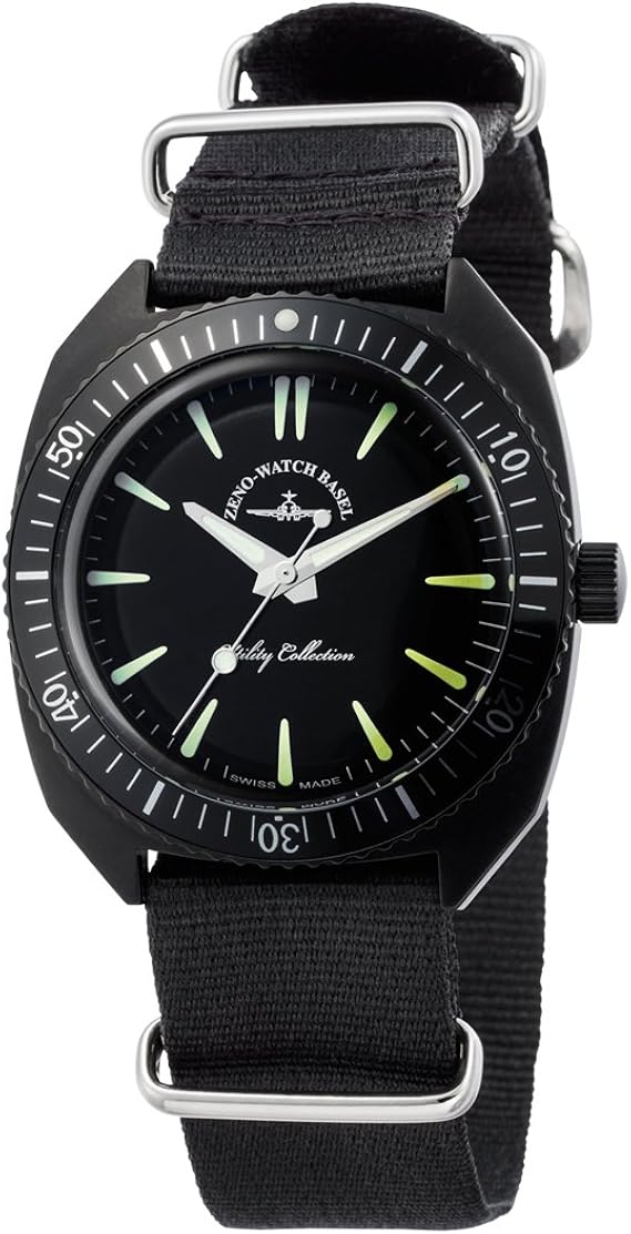 Amazon Zeno Classic Divers 腕時計 メンズ ビジネス カジュアル 5気圧防水 レザーベルト ミネラルガラス風防 スイス製 Nbk 腕時計 腕時計 通販