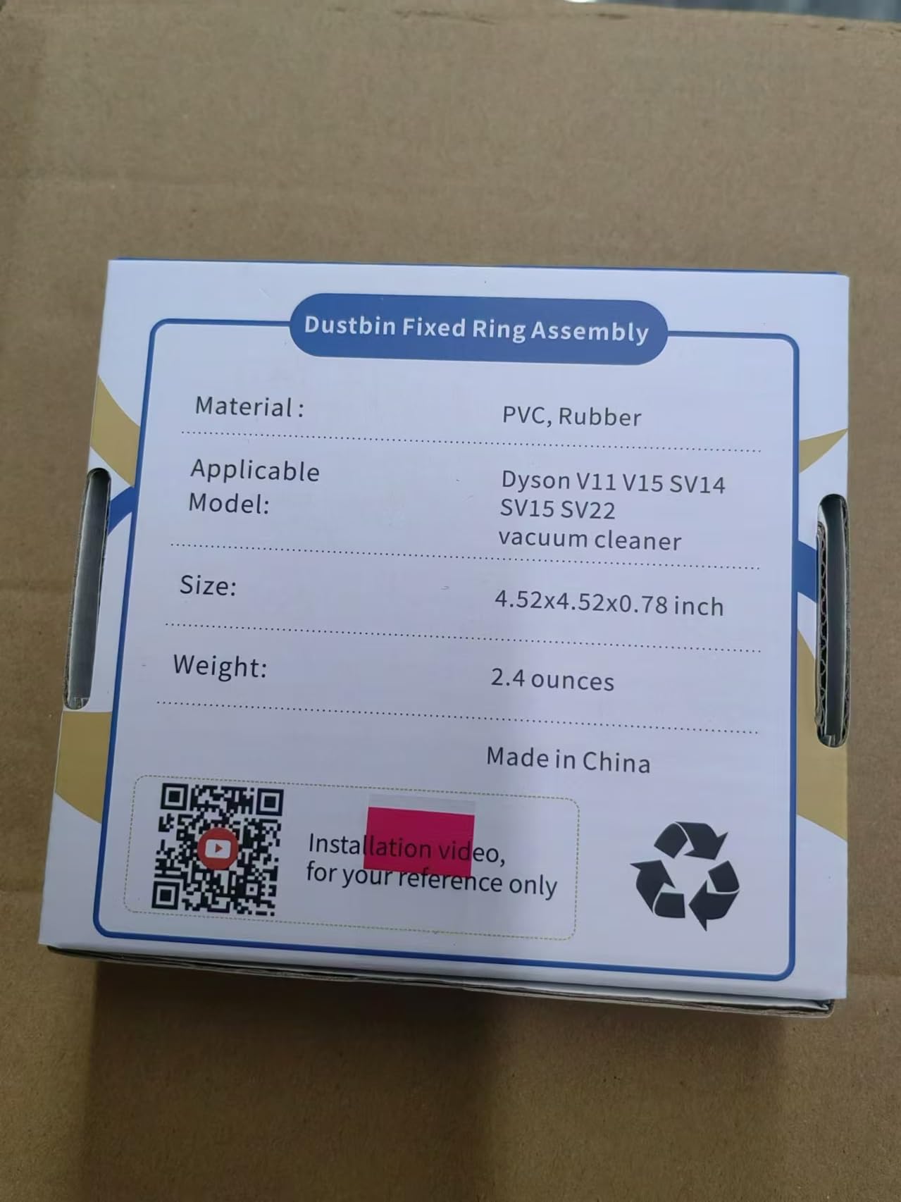 Dust Bin Top Fixed Sealing Ring Compatible with Dyson V11 V15 SV14 SV15 SV22 Vacuum Cleaner Dust Bucket/Dirt Cup Replacement Parts, Vacuum Cleaner Repair Accessories