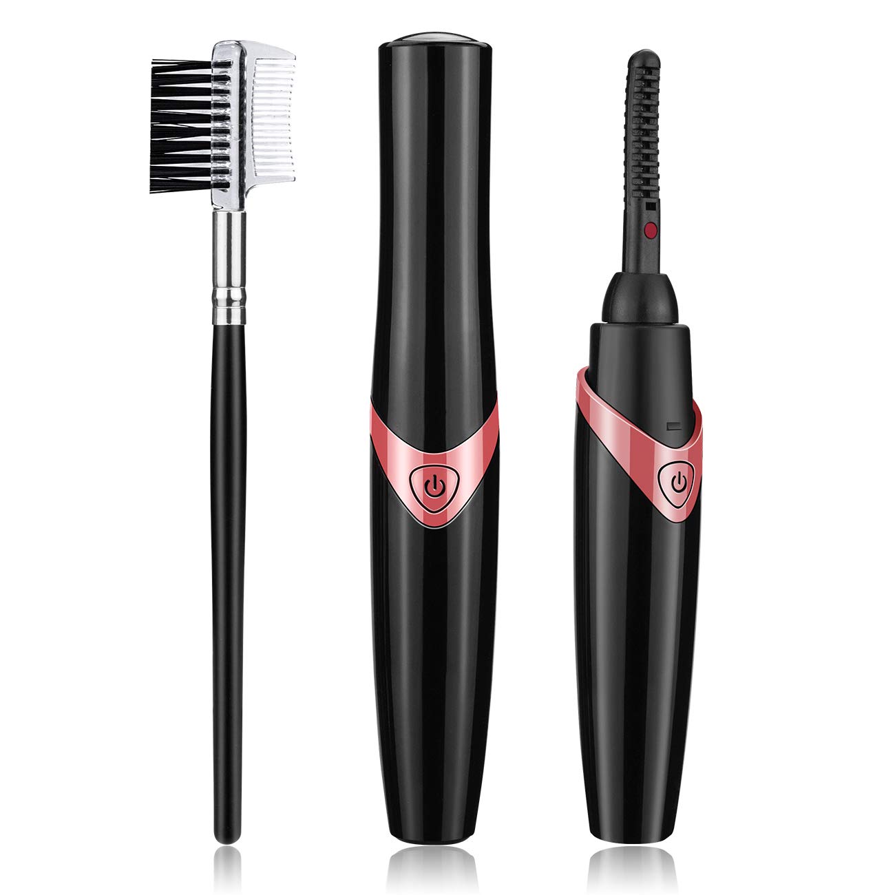 Heated Eyelash Curler with Eye Lash Brush, Quick Heating